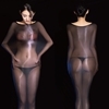 グレース セクシースリーピングバッグフルボディストッキング ブラック
